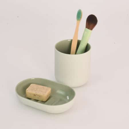 Alternative view of Soap cup | Mint (green inside)