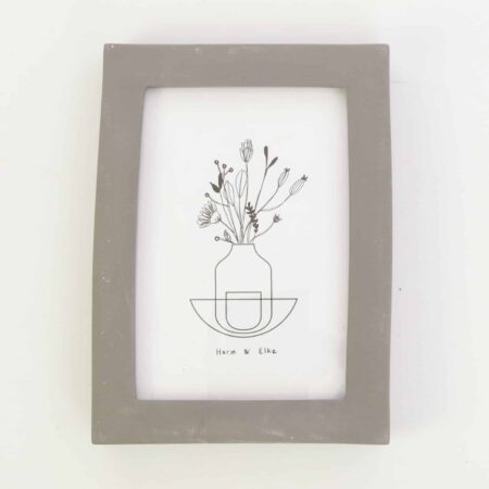 Ceramic photo frame - Rectangle - Dark grey