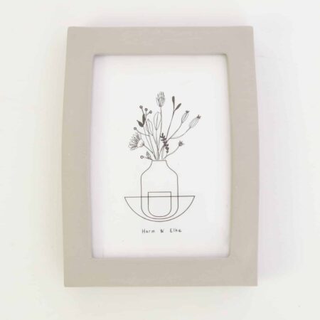Ceramic photo frame - Rectangle - Grey
