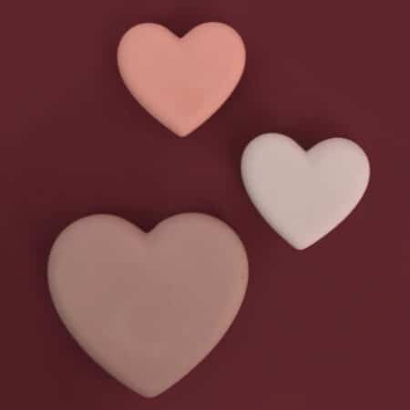 Alternative view of Big heart | Brown (Old pink)