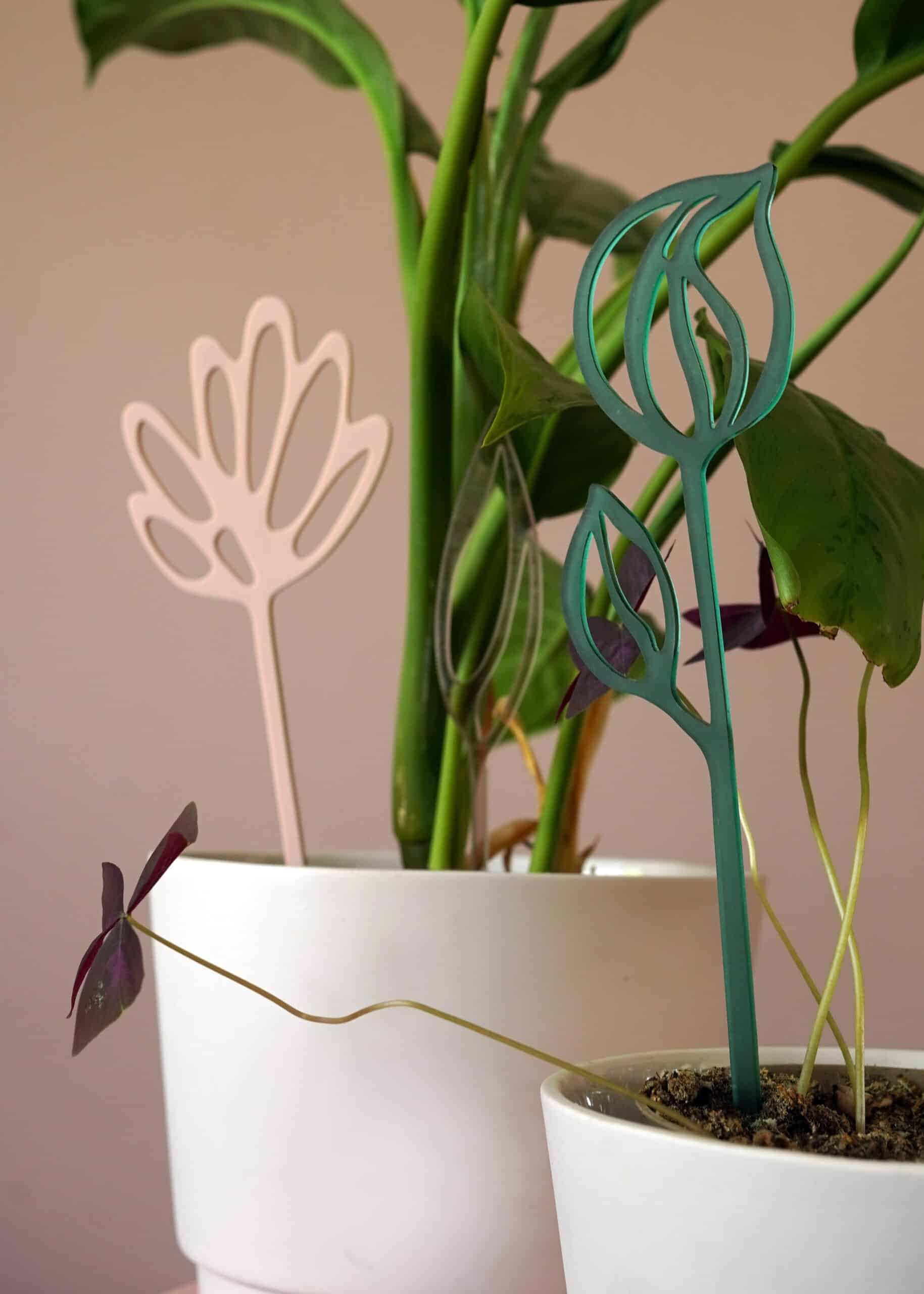 Acrylic flowers | Nude/Smoke/Darkgreen - Image 5