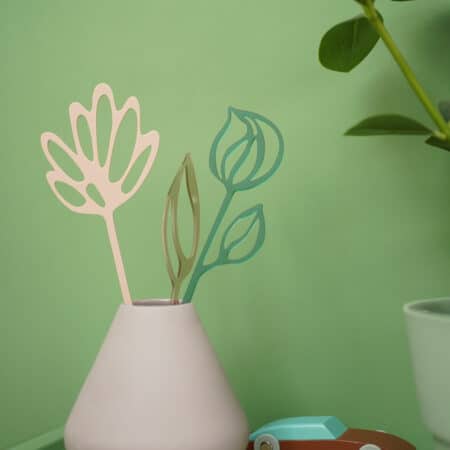 Alternative view of Acrylic flowers | Nude/Smoke/Darkgreen