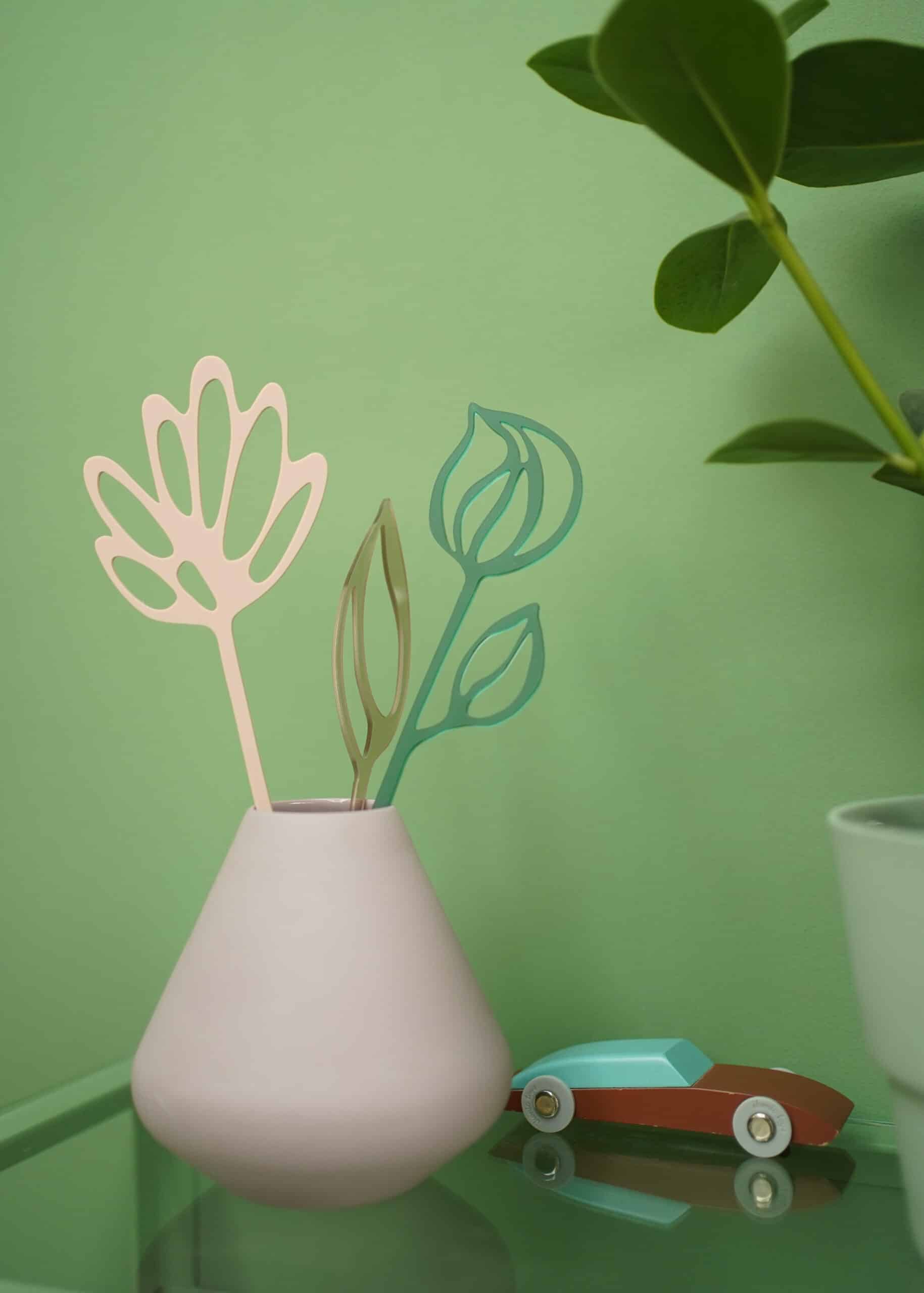 Acrylic flowers | Nude/Smoke/Darkgreen - Image 2
