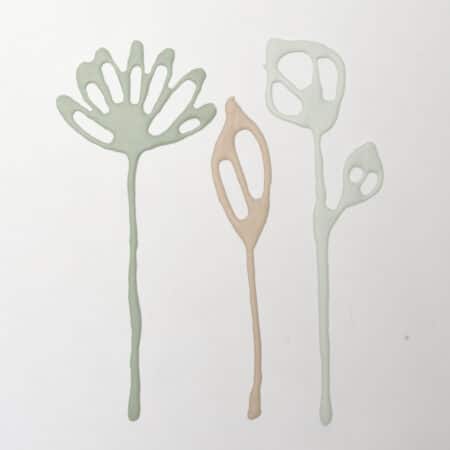 Porcelain flowers | Green/Mint/Sand