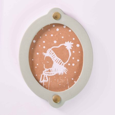 Alternative view of Christmas present photo frame oval | Green