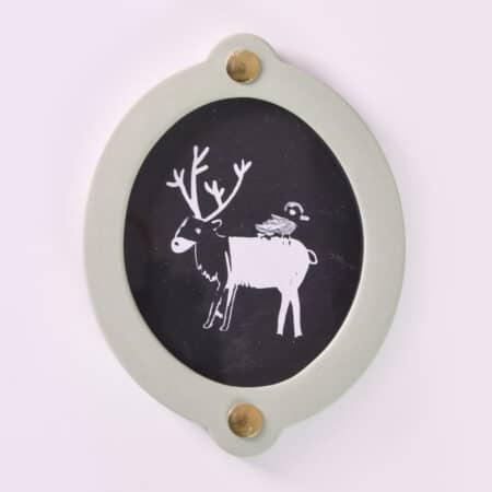 Christmas present photo frame oval | Green