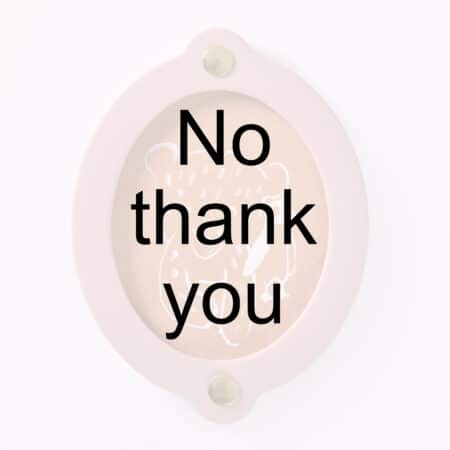 Christmas present photo frame oval | No thank you