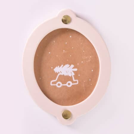 Alternative view of Christmas present photo frame oval | Nude