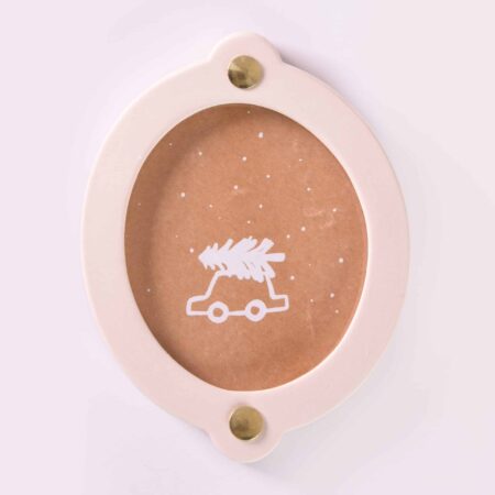 Alternative view of Christmas present photo frame oval | Nude