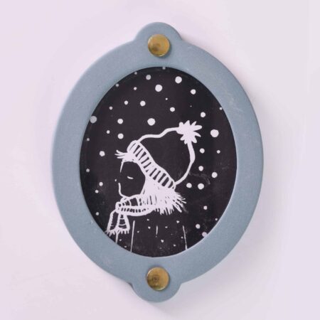 Christmas present photo frame oval | Ocean