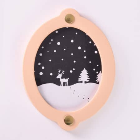 Alternative view of Christmas present photo frame oval | Orange
