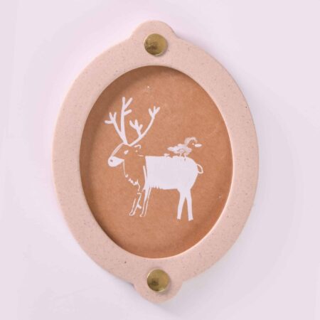 Alternative view of Christmas present photo frame oval | Sand