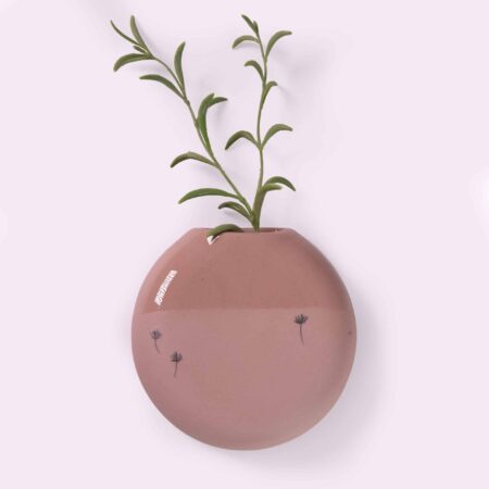 Recycle wall vase | Old pink/brown | XL