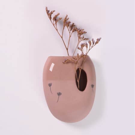 Recycle wall vase | Old pink/brown | L