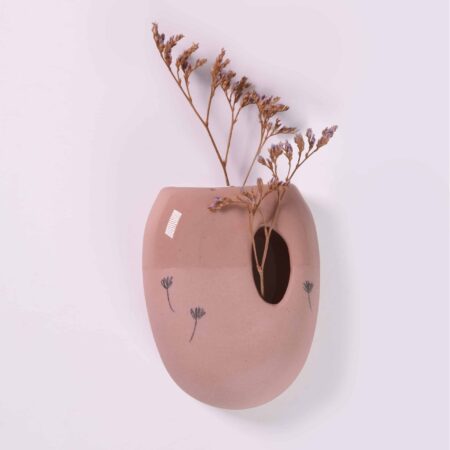 Recycle wall vase | Old pink/brown | L