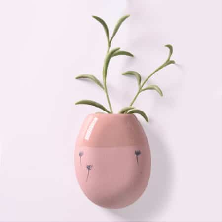 Recycle wall vase | Old pink/brown | M