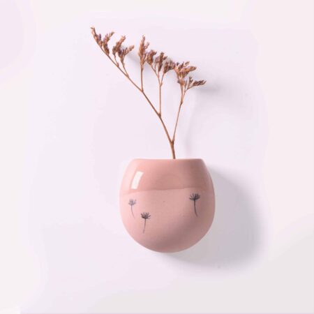 Recycle wall vase | Old pink/brown | S