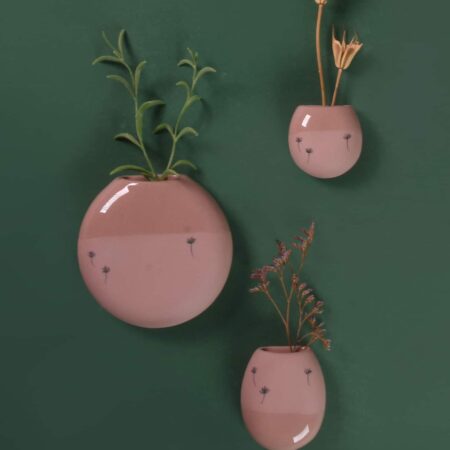 Alternative view of Recycle wall vase | Old pink/brown | S